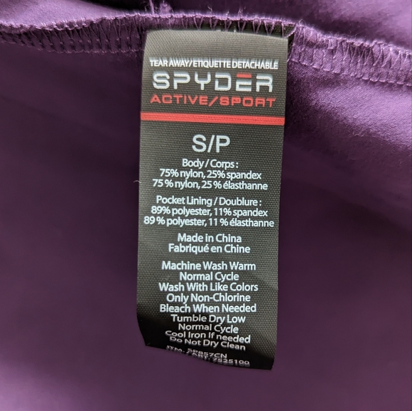 NWT Spyder Active purple track jacket, Small - Picture 6 of 15